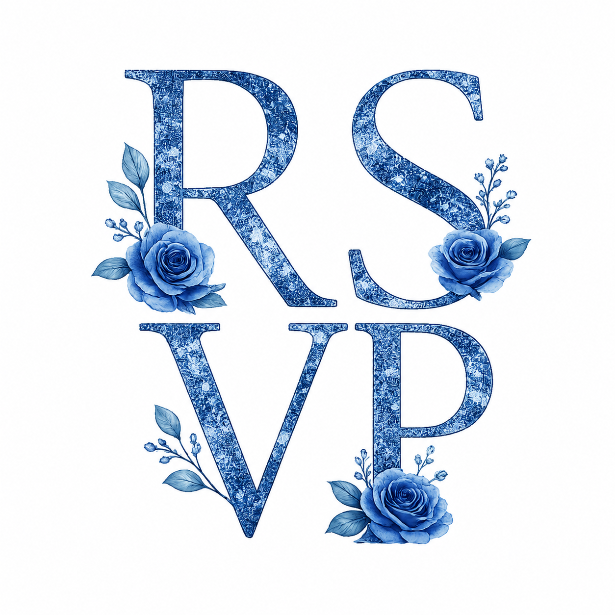 Decorative RSVP lettering